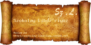 Szokolay Libériusz névjegykártya